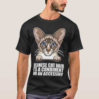 Camiseta cabelo de gato balinês é um condimento e um acessó