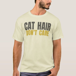 Camiseta CABELo DE GATO NÃO IMPORTA Tipografia Divertida pa