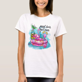 Camiseta Cabelo de piscina não se importa