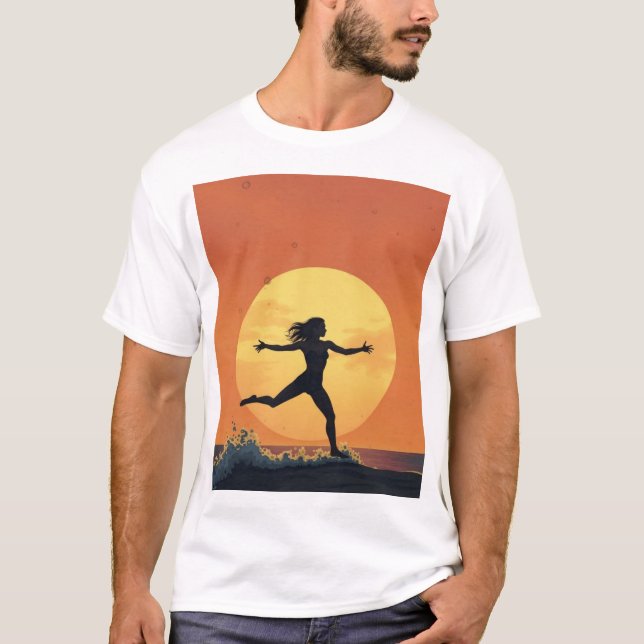 Camiseta Cabelo de praia Não se importa com o estilo de ver (Frente)