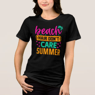 Camiseta Cabelo de praia Não se importa com o verão-54804