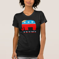 Cabelo de Trump no Elefante Red White e Blue GOP