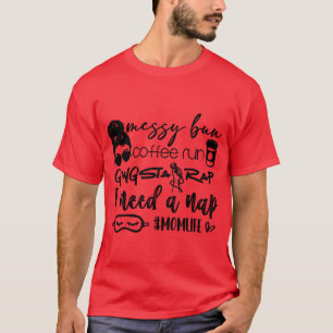 Camiseta Cabelo desarrumado corrida de café rap gangster eu