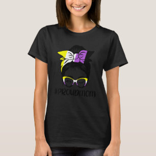 Camiseta Cabelo Desarrumado Orgulhosa Mãe Não Binário Agêne
