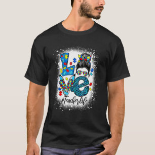 Camiseta Cabelo Desarrumado Professora Vida Puzzle Autismo 