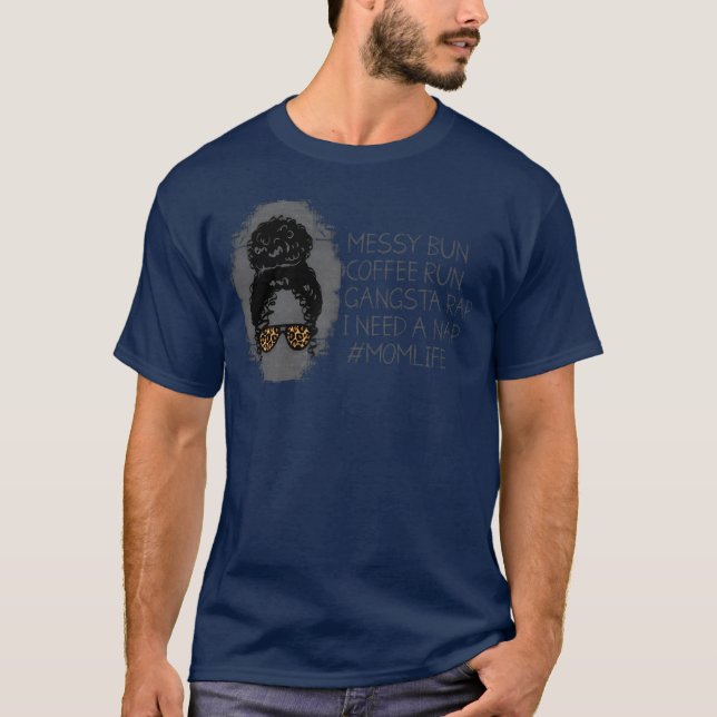 Camiseta Cabelo Desgrenhado Correr Rap Nap Perfeito para Am (Frente)