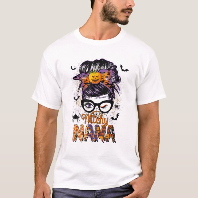 Camiseta Cabelo Desgrenhado da Vovó Bruxa (Frente)