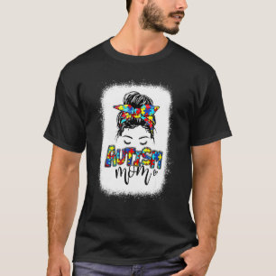 Camiseta Cabelo Desgrenhado de Mãe de Autista Puzzle de Con