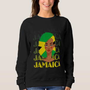 Camiseta Cabelo Desgrenhado de Menina Negra Jamaicana Bande