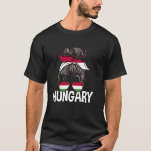 Camiseta Cabelo Desgrenhado Em Coque Menina Da Hungria Band