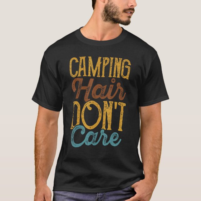 Camiseta Cabelo do acampamento não se importa (Frente)