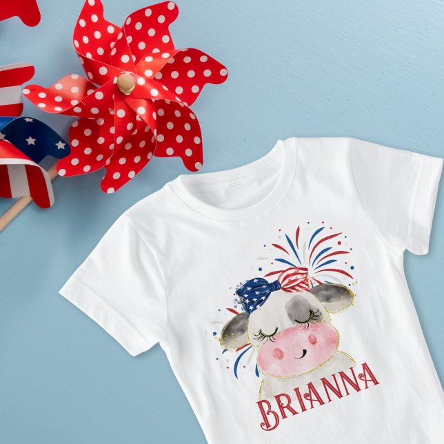 Camiseta Cabelo do Sinalizador de Vaca e Fireworks Personal (Criador carregado)