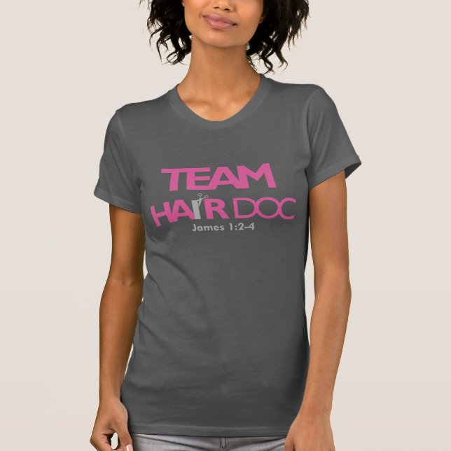 Camiseta Cabelo Doc da equipe (Racerback) (Frente)