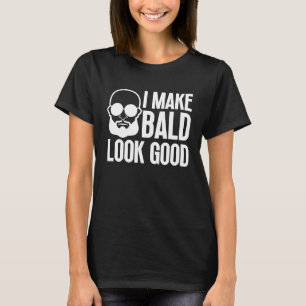 Camiseta Cabelo dos homens carecas Perda Pai Balding Baldin