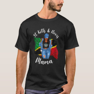 Camiseta Cabelo Dreadlocks Mama de São Cristóvão e Nevis Fe