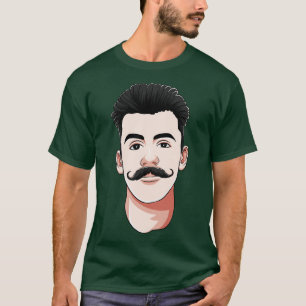 Camiseta Cabelo Facial do Hipster do bigode de guiador