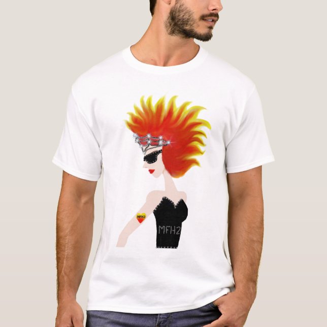 Camiseta Cabelo flamejante com tiara - MFH2 (Frente)