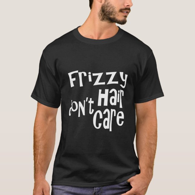 Camiseta Cabelo Franco Não Se Importa Com Cabelo Engraçado  (Frente)