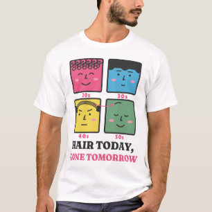Camiseta Cabelo Hoje, Partido Amanhã Pai Careca Engraçado