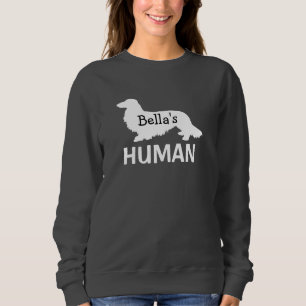 Camiseta Cabelo Longo Dachshund Personalizado Humano