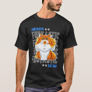 Camiseta Cabelo Longo Doméstico Gato de Pai Furtástico Gato