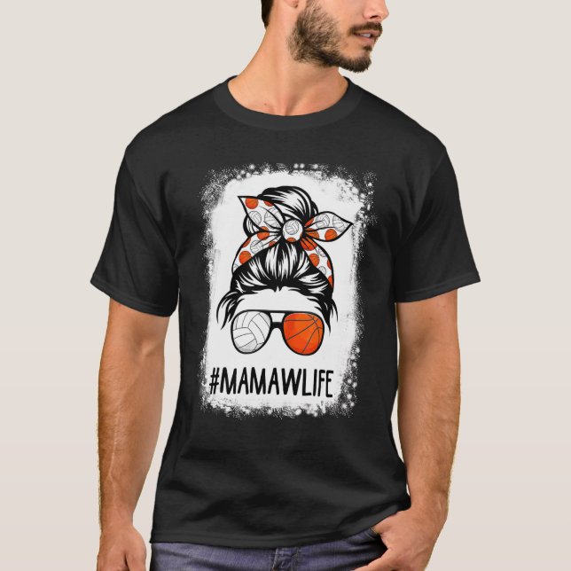 Camiseta Cabelo Mensageiro de Voleibol de Mamaw Life (Frente)