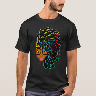 Camiseta Cabelo Natural Para As Mulheres Negras Dreadlock B