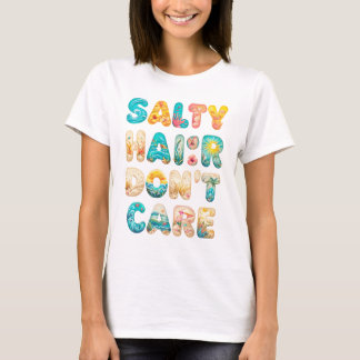 Camiseta Cabelo salgado Não se importa - Bold Beach Vibes G