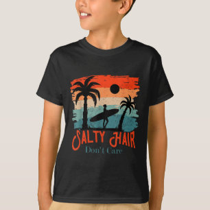 Camiseta Cabelo Salgado Não se Importa Surfista Antigo