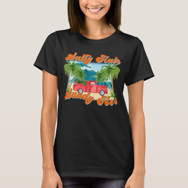 Camiseta Cabelo Sandy Toes | Ilha Tropical (Frente)