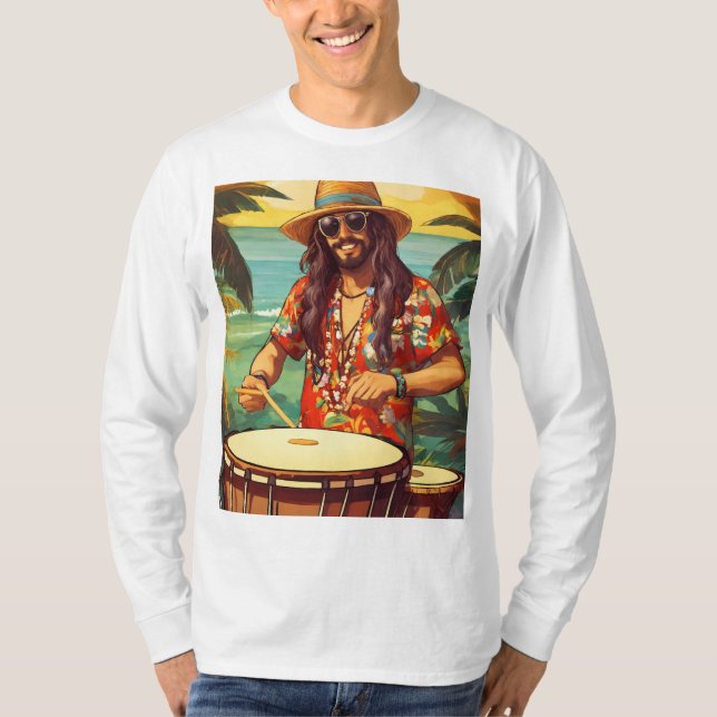 Camiseta "Cabelo selvagem, mente selvagem" (Frente)