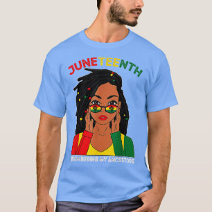 Camiseta Cabelo Trancado Mulher Negra Lembrando Meus Ancest