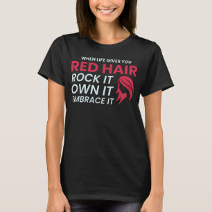 Camiseta Cabelo Vermelho Citação Engraçado Dizendo Humor
