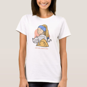 Camiseta Cabelos engraçados de gato não se importam com g