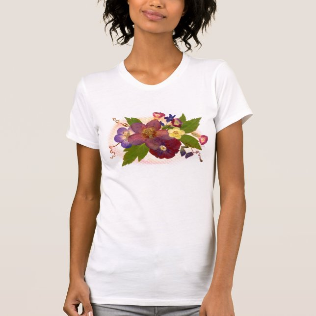 Camiseta Cabernet pressionou o tanque da flor (Frente)