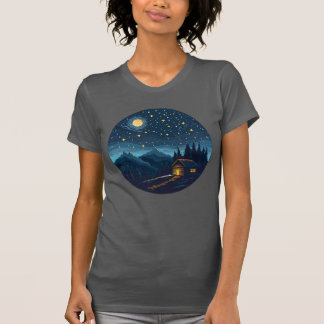 Camiseta Cabine Aconchegante Sob o Céu Estrelado