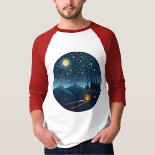 Camiseta Cabine Aconchegante Sob o Céu Estrelado