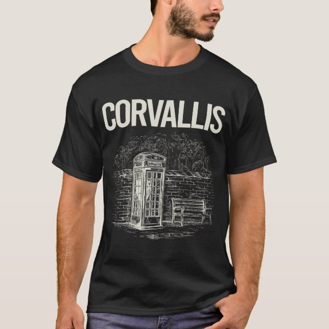 Camiseta Cabine Telefônica Antiga Corvallis (Frente)