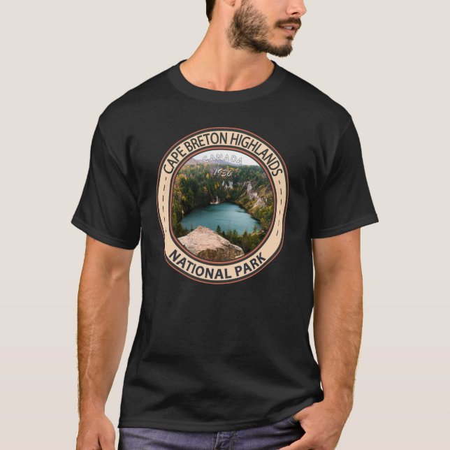 Camiseta Cabo Breton Highlands National Park Circle Vintage (Frente)