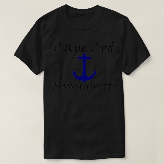 Camiseta Cabo Cod Massachusetts Anchor (Frente do Design)
