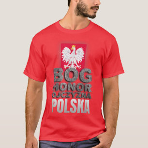 Camiseta Cabo De Armas Polonês Polska GOD HONOR FATHERLAND