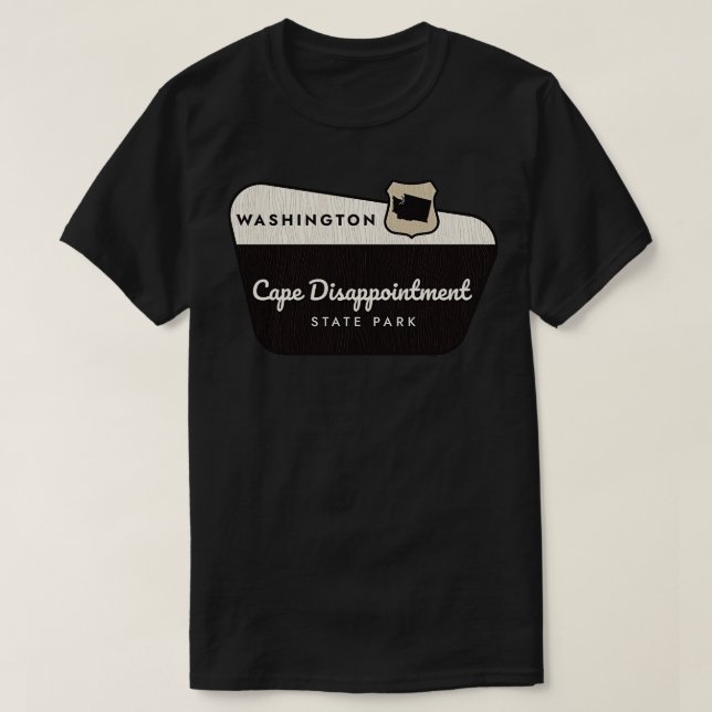 Camiseta Cabo Desapontado State Park Washington Boas-vindas (Frente do Design)