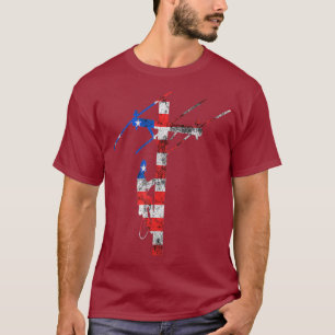 Camiseta Cabo elétrico Lineman American 4 de julho