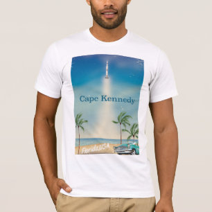 Camiseta Cabo Kennedy vintage Saturno cinco poster de fogue