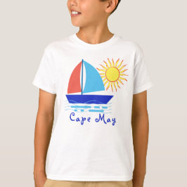 Camiseta Cabo May New Jersey Sailboat e Sunshine Vacine