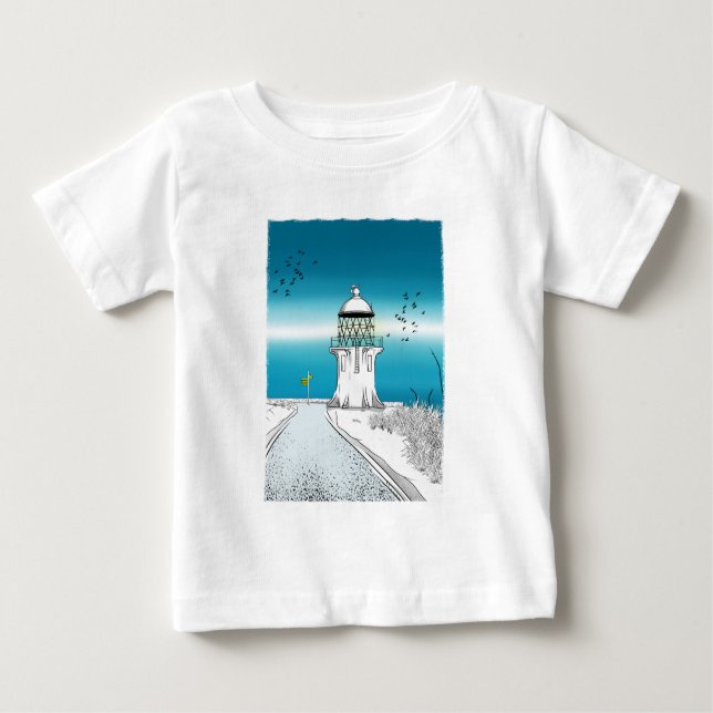 Camiseta Cabo Reinga Farol Northland NZ (Frente)