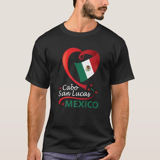 Camiseta Cabo San Lucas Baja California Sur Bandera México (Frente)