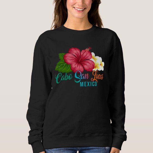 Camiseta Cabo San Lucas Vacation Mexico Tropical Hibiscus F (Frente)