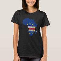Cabo Verde Bandeira África Continente Silhouette C