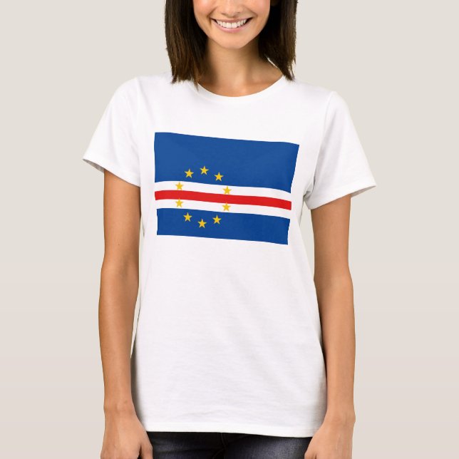 Camiseta Cabo Verde Flag x Map T Shirt (Frente)